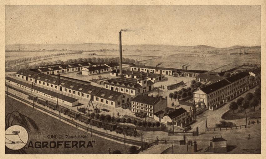 Pohlednice továrna Agroferra